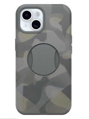 Otterbox ‘Symmetry Series’ iPhone 15 14 13 Protective Case w MagSafe-IRON CAMO